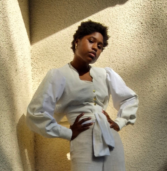 Chemisier écru - location 1 semaine