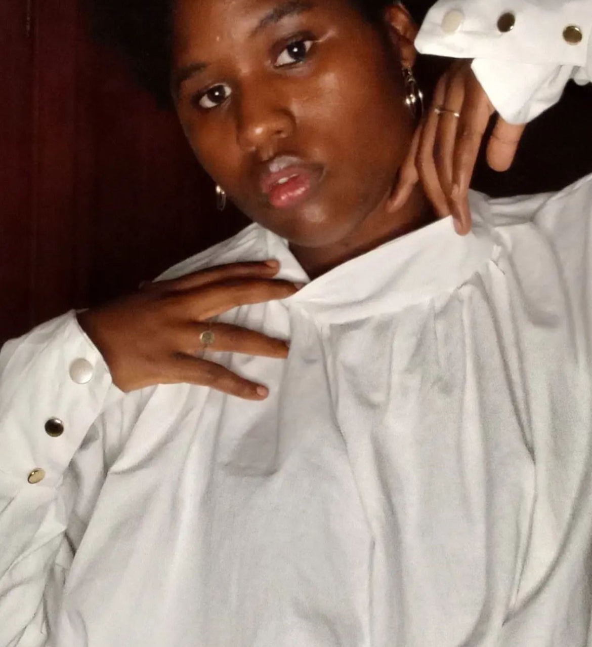 Chemisier blanc manches longues - location 1 semaine