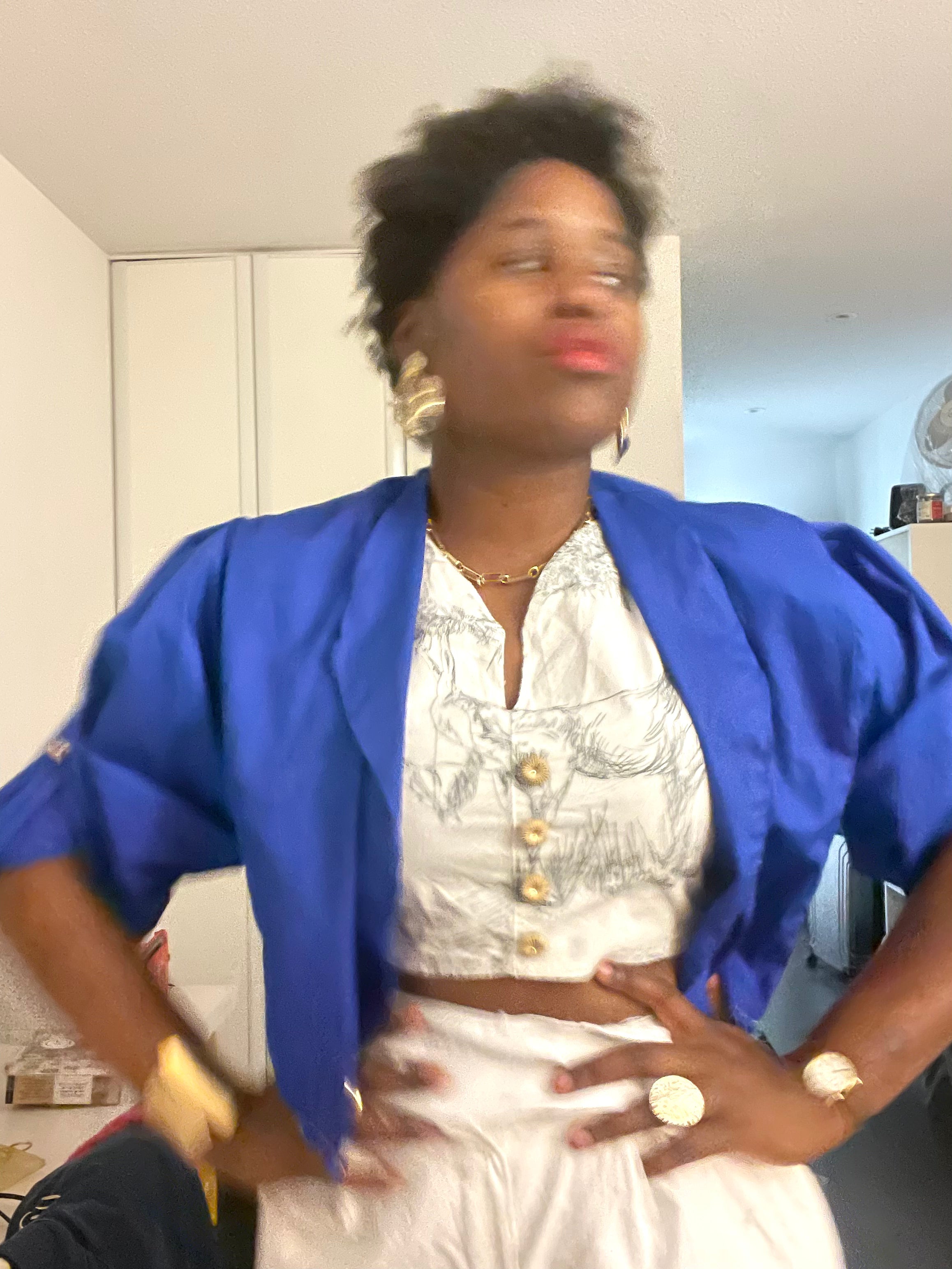 Crop top toile de Jouy - location de 1 semaine